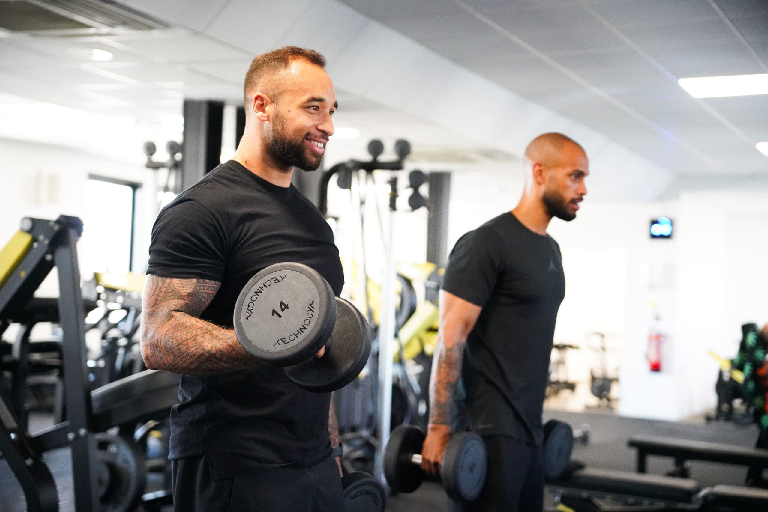 curl haltères en groupe